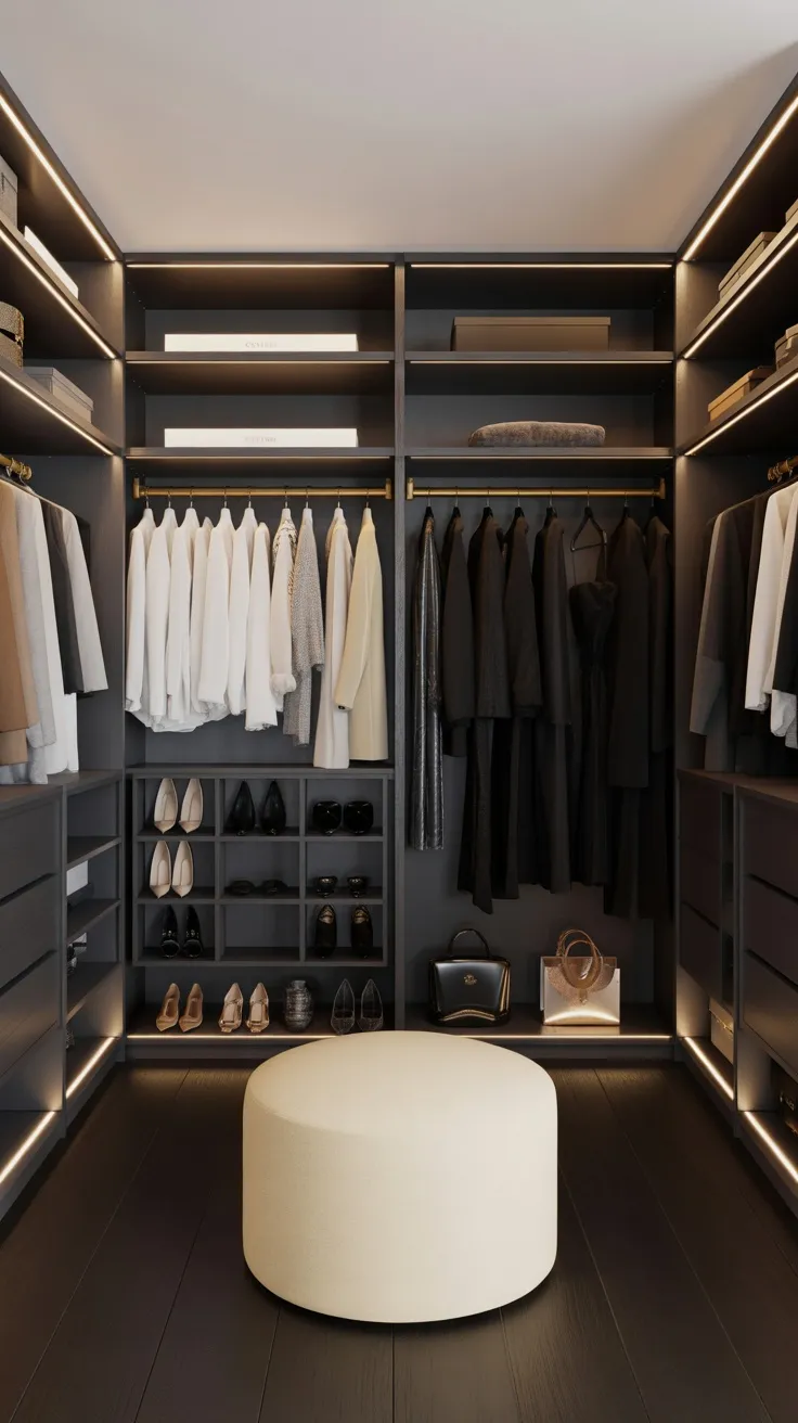 20+ Black Walk-In Closet Ideas & Decor Inspirations for a Luxe ...