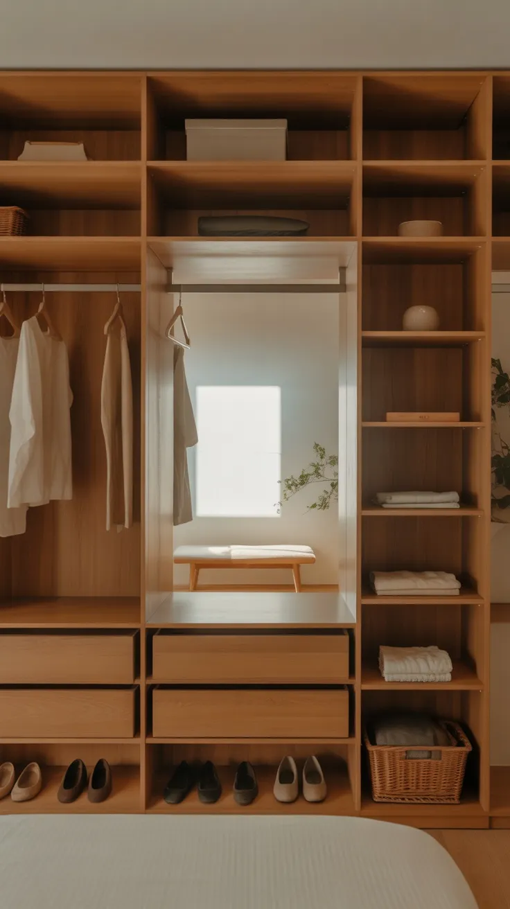 20+ Japandi Walk-In Closet Decor Ideas to Transform Your Space