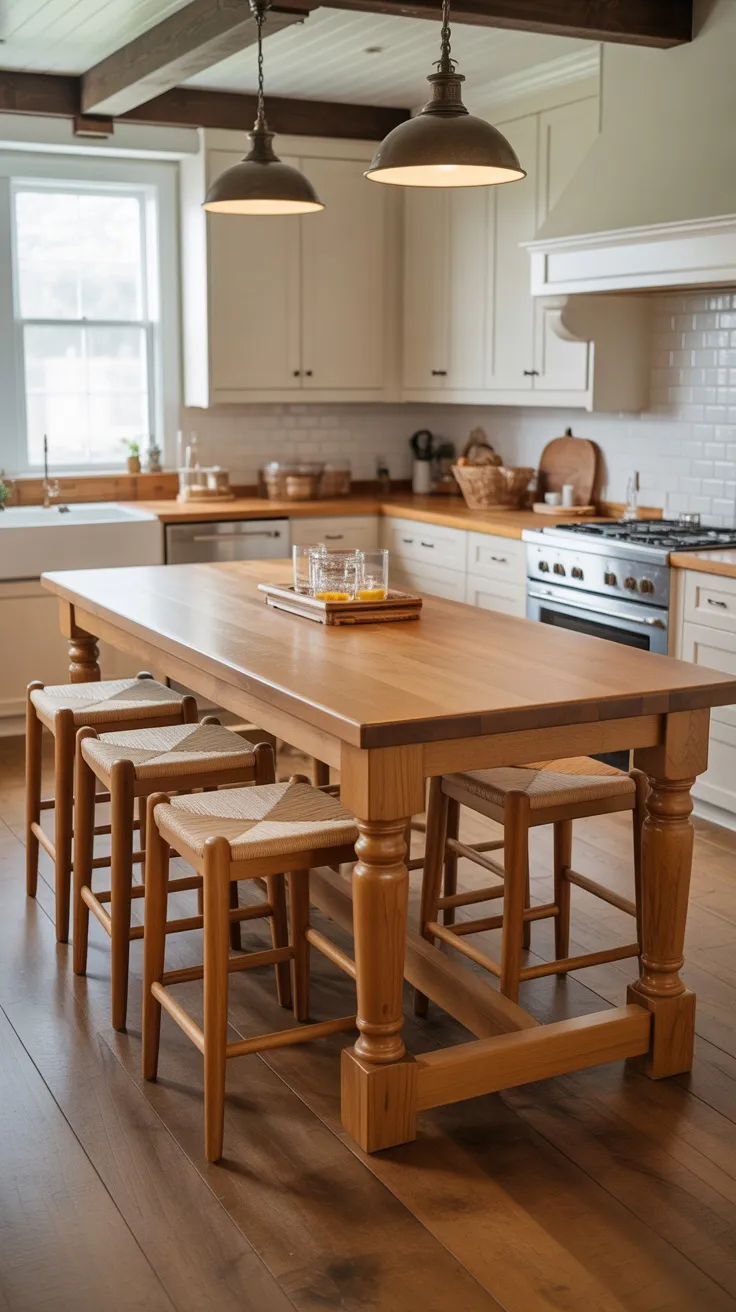 20+ Stunning Kitchen Island Dining Table Ideas & Decor Tips to ...