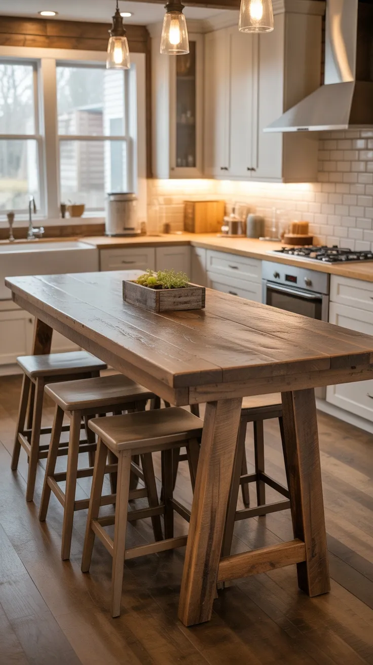 20+ Stunning Kitchen Island Dining Table Ideas & Decor Tips to ...
