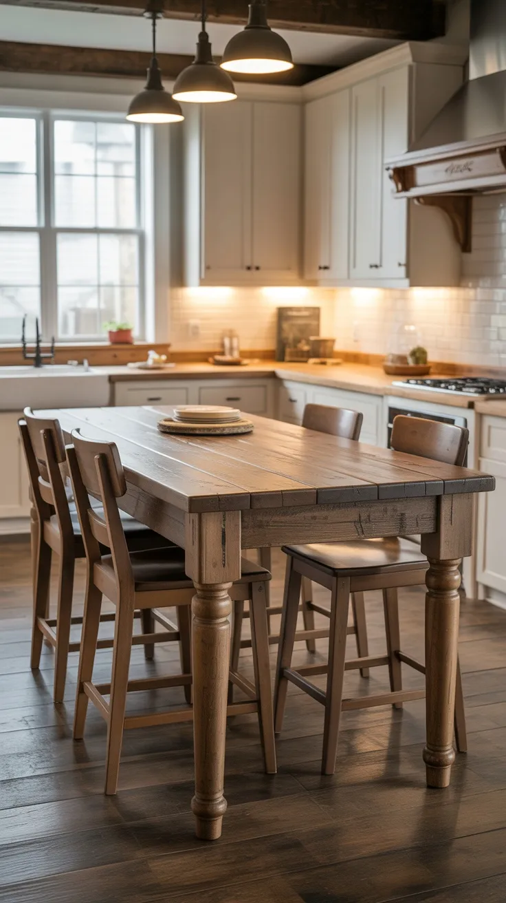20+ Stunning Kitchen Island Dining Table Ideas & Decor Tips to ...