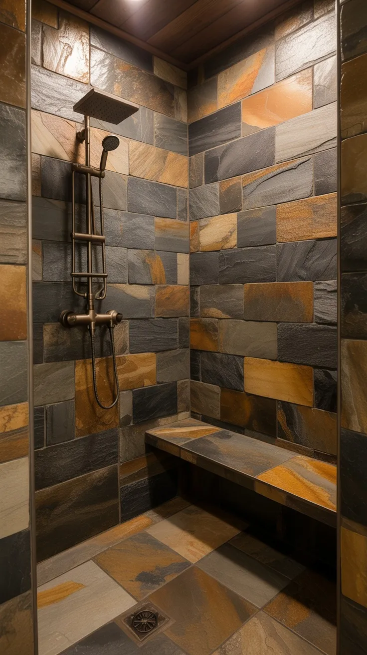 20+ Rustic Tile Shower Ideas to Transform Your Bathroom (Stylish Decor ...