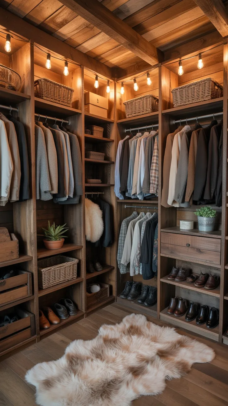 20+ Rustic Walk-In Closet Decor Ideas to Transform Your Space