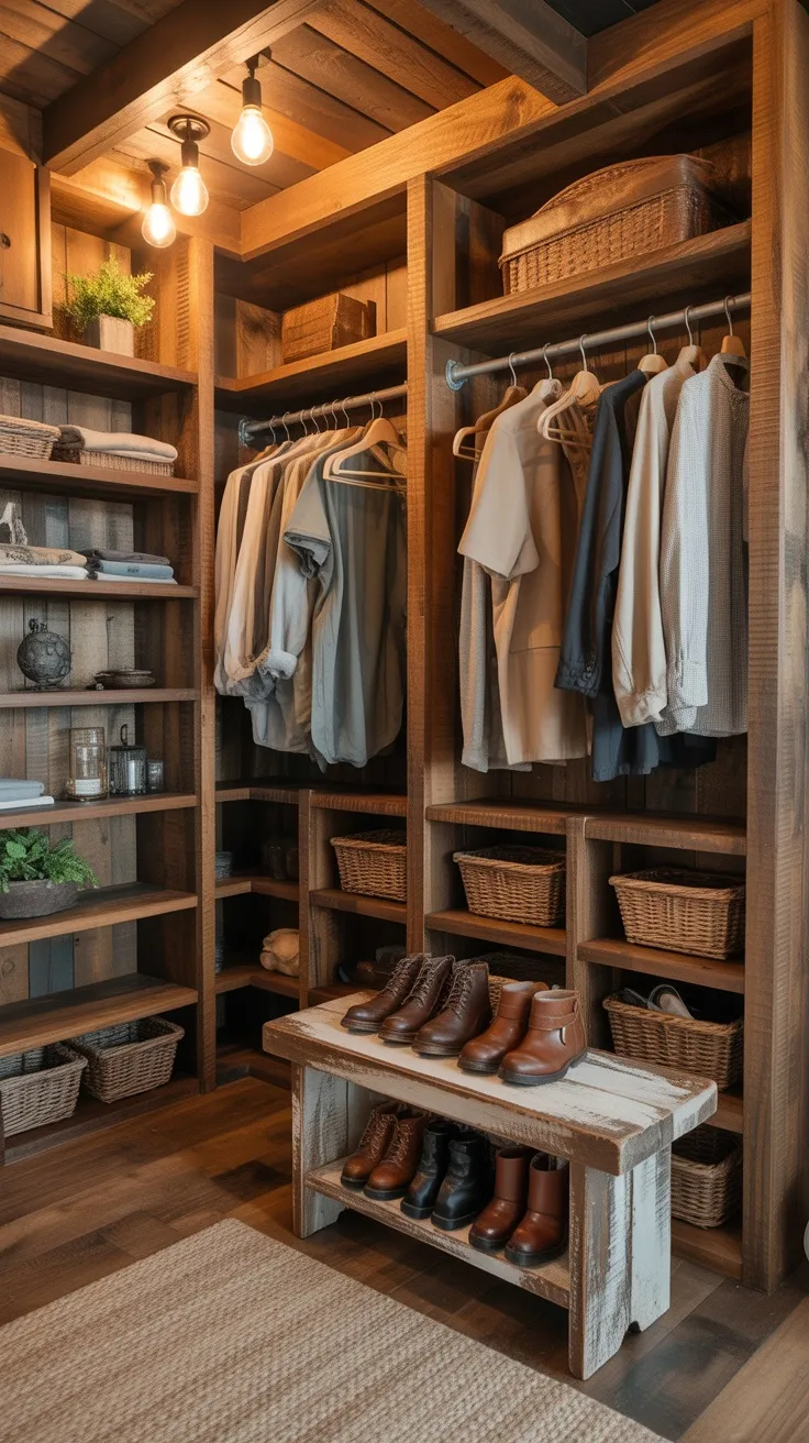 20+ Rustic Walk-In Closet Decor Ideas to Transform Your Space