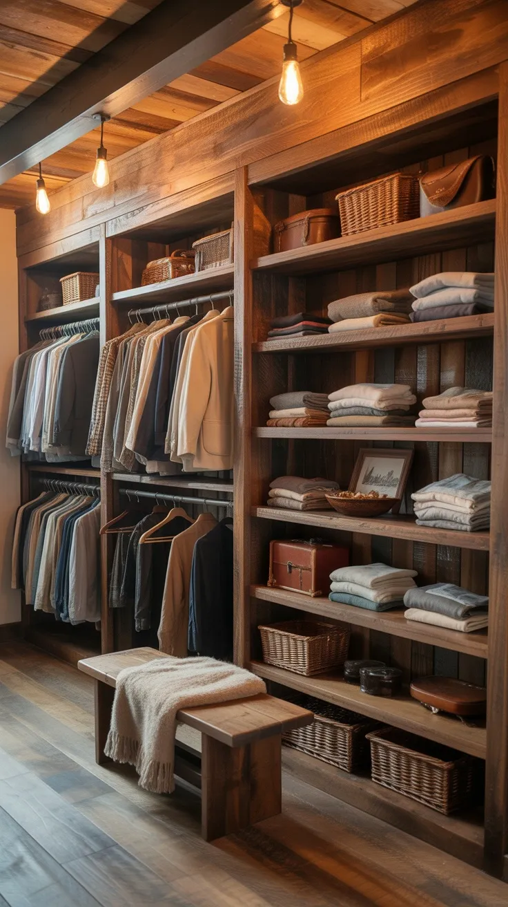 20+ Rustic Walk-In Closet Decor Ideas to Transform Your Space