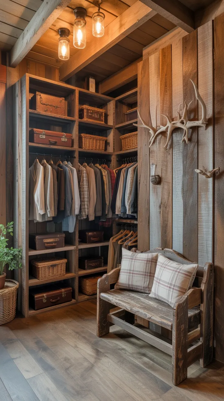 20+ Rustic Walk-In Closet Decor Ideas to Transform Your Space