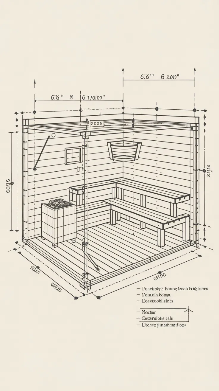 Triangle Sauna Layout 20+ Sauna Floor Plan & Decor Ideas — Transform Any Space into a ...