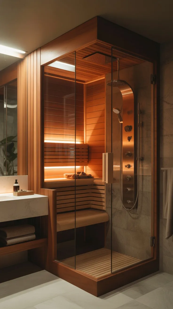 20+ Sauna Shower Combo Decor Ideas to Transform Your Bathroom into a ...