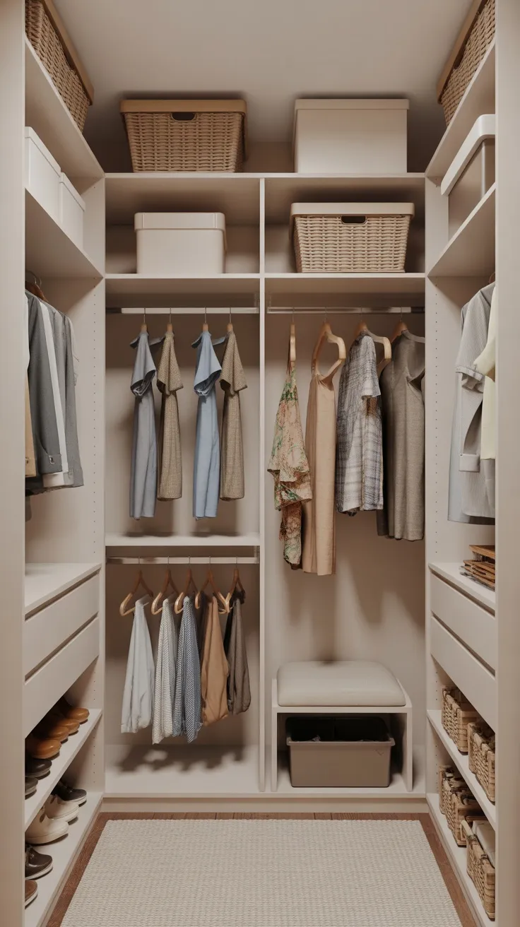 20+ Small Walk-In Closet Decor Ideas to Maximize Style, Space & Storage