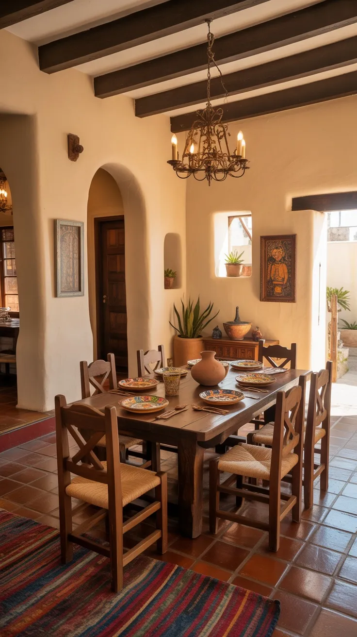 20+ Spanish Dining Room Decor Ideas to Add Warmth, Color & Old‑World Charm