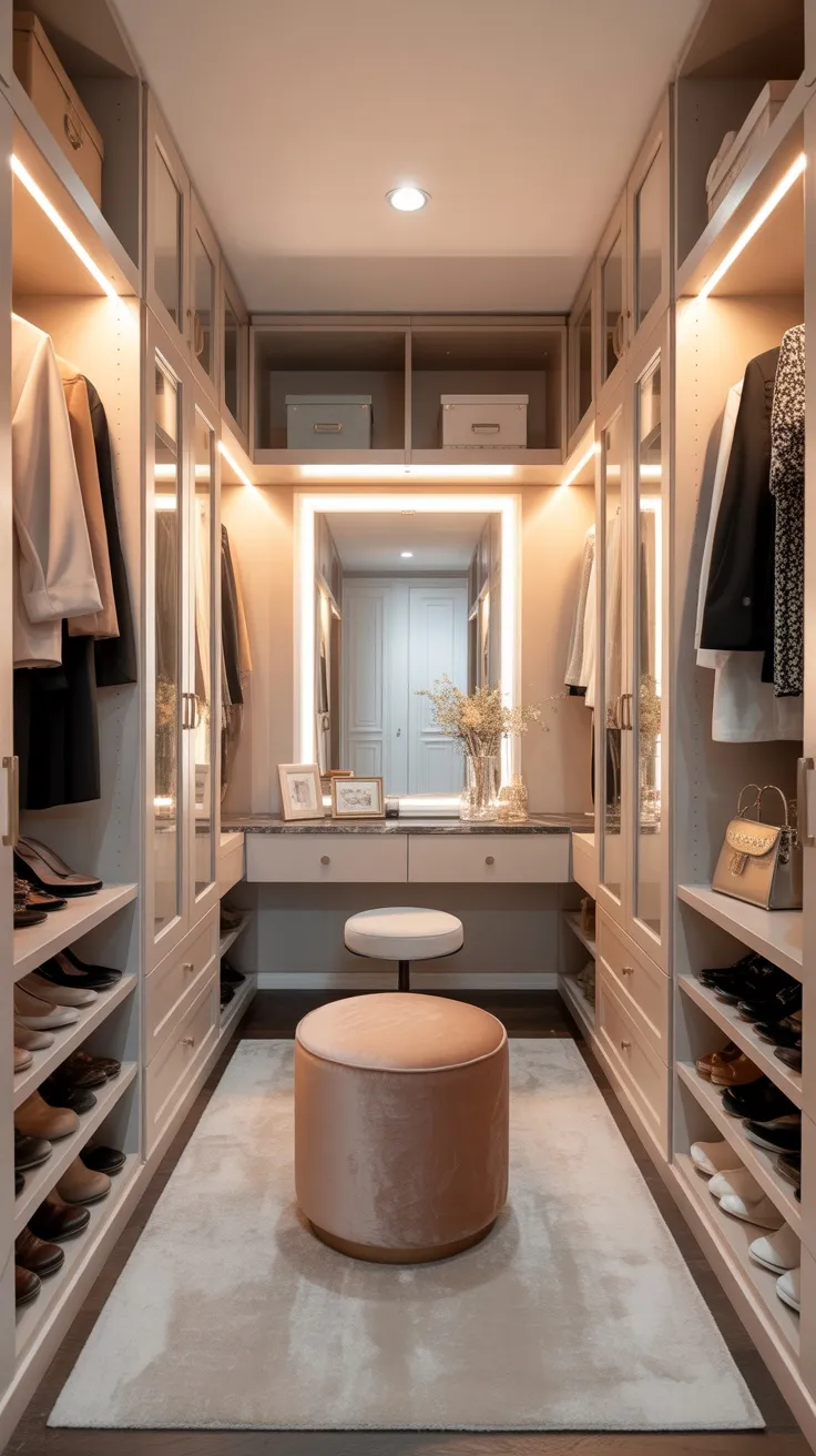 20+ Walk-In Closet Vanity Decor Ideas to Transform Your Dressing Space